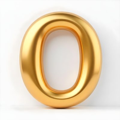 A Golden Letter O Shiny And Reflective Casting Soft Shadows On A White Background Simple And Elegant Design Smooth Surface Rounded Edges Luxurious Appearance 1 B932