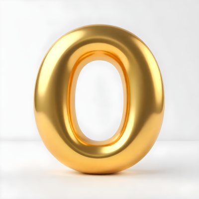 A Golden Letter O Shiny And Reflective Casting Soft Shadows On A White Background Simple And Elegant Design Smooth Surface Rounded Edges Luxurious Appearance 2 0702