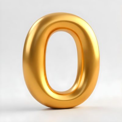 A Golden Letter O Shiny And Reflective Casting Soft Shadows On A White Background Simple And Elegant Design Smooth Surface Rounded Edges Luxurious Appearance 28 C59e
