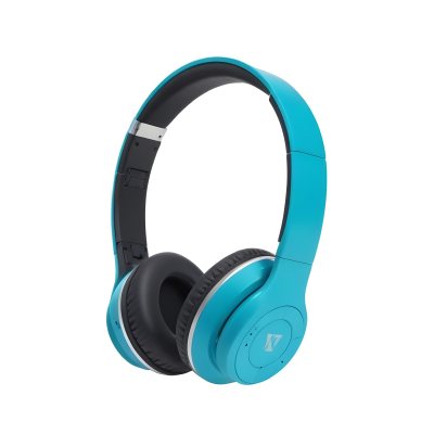 A Pair Of Turquoise And Black Wireless Headphones With A Padded Headband And Earcups Isolated On A Black Background 15 Cefa
