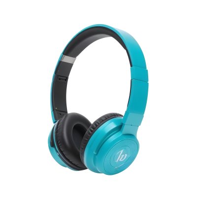 A Pair Of Turquoise And Black Wireless Headphones With A Padded Headband And Earcups Isolated On A Black Background 17 Eb5f