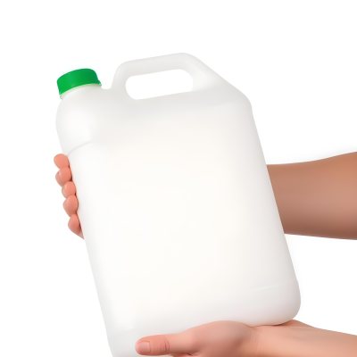 A Person S Hands Holding A Large White Plastic Container Or Jug With A Green Cap 4 A880