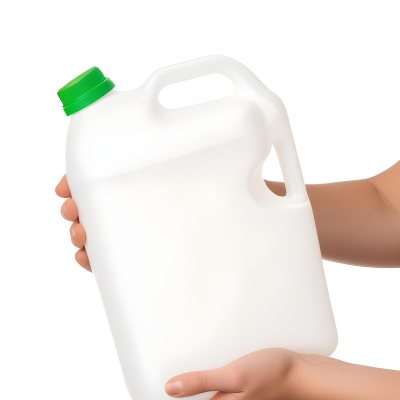 A Person S Hands Holding A Large White Plastic Container Or Jug With A Green Cap 5 5e63