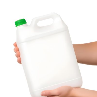 A Person S Hands Holding A Large White Plastic Container Or Jug With A Green Cap 6 934a
