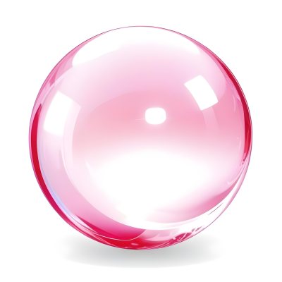 A Pink Crystal Ball With Light Reflections Smooth Surface Vibrant Colors Isolated On A White Background Creating A Visually Appealing And Magical Aesthetic 19 7a37