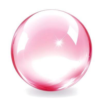 A Pink Crystal Ball With Light Reflections Smooth Surface Vibrant Colors Isolated On A White Background Creating A Visually Appealing And Magical Aesthetic 22 3d73
