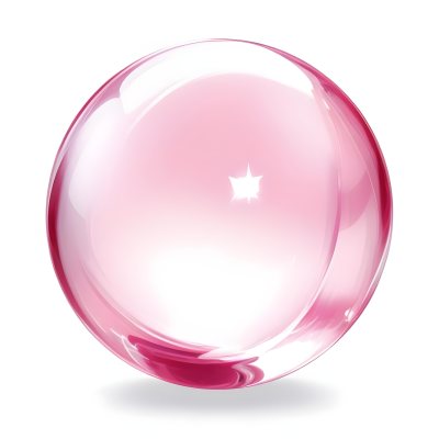 A Pink Crystal Ball With Light Reflections Smooth Surface Vibrant Colors Isolated On A White Background Creating A Visually Appealing And Magical Aesthetic 3 Ce04
