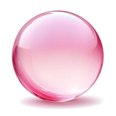 A Pink Crystal Ball With Light Reflections Smooth Surface Vibrant Colors Isolated On A White Background Creating A Visually Appealing And Magical Aesthetic 9 Fa2a