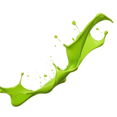 A Splash Of Vibrant Green Paint Frozen In Mid Air Creating Dynamic Curves And Droplets Against A Stark Green Background 11 6865