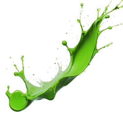A Splash Of Vibrant Green Paint Frozen In Mid Air Creating Dynamic Curves And Droplets Against A Stark Green Background 33 0d07