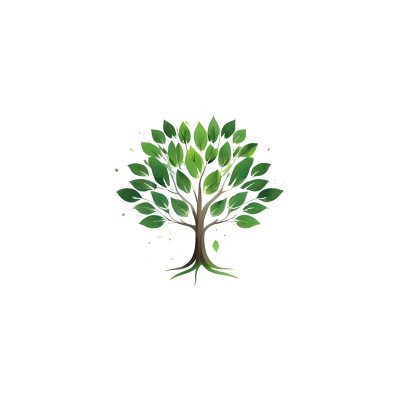 A Tree With Green Leaves And A White Trunk Isolated On A White Background Minimalist Design Nature Inspired Clean Lines Vibrant Colors Eco Friendly Concept 210 7a19
