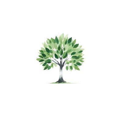 A Tree With Green Leaves And A White Trunk Isolated On A White Background Minimalist Design Nature Inspired Clean Lines Vibrant Colors Eco Friendly Concept 235 46c3