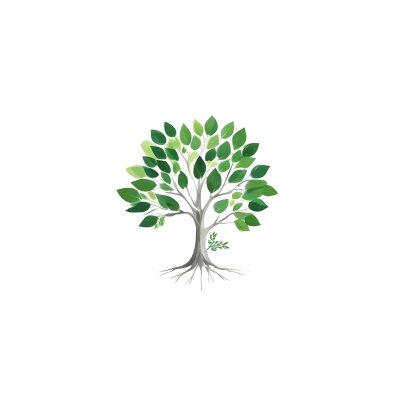 A Tree With Green Leaves And A White Trunk Isolated On A White Background Minimalist Design Nature Inspired Clean Lines Vibrant Colors Eco Friendly Concept 261 F4ba