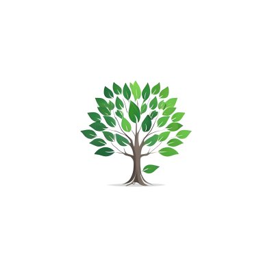 A Tree With Green Leaves And A White Trunk Isolated On A White Background Minimalist Design Nature Inspired Clean Lines Vibrant Colors Eco Friendly Concept 262 5941