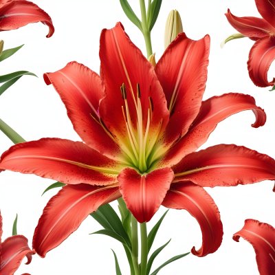 A Vibrant Red Lily