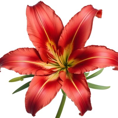 A Vibrant Red Lily With Delicate Petals Showcasing Intricate Details And Textures Set Against A Clean White Background Highlighting The Flower S Natural Beauty 23 84a1