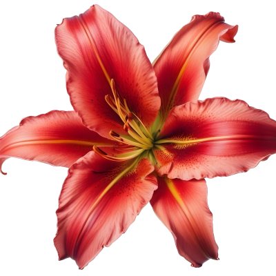 A Vibrant Red Lily With Delicate Petals Showcasing Intricate Details And Textures Set Against A Clean White Background Highlighting The Flower S Natural Beauty 25 1998