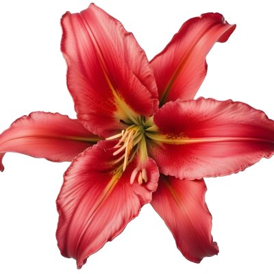 A Vibrant Red Lily With Delicate Petals Showcasing Intricate Details And Textures Set Against A Clean White Background Highlighting The Flower S Natural Beauty 28 2a4c