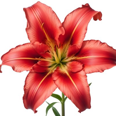 A Vibrant Red Lily With Delicate Petals Showcasing Intricate Details And Textures Set Against A Clean White Background Highlighting The Flower S Natural Beauty 33 65da