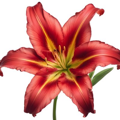 A Vibrant Red Lily With Delicate Petals Showcasing Intricate Details And Textures Set Against A Clean White Background Highlighting The Flower S Natural Beauty 35 34fe