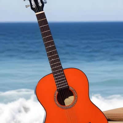 An Black Acoustic Guitar