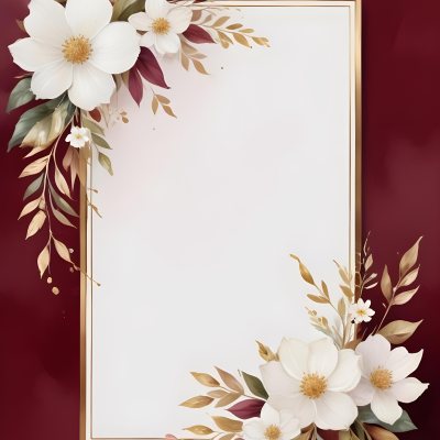 Digital Painting A Floral Frame