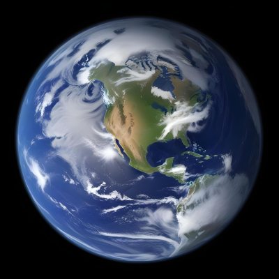 Planet Earth With Visible Continents Oceans And Cloud Formations Showcasing North America Prominently Set Against A Dark Space Background 10 C2c1