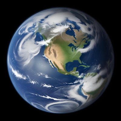 Planet Earth With Visible Continents Oceans And Cloud Formations Showcasing North America Prominently Set Against A Dark Space Background 12 7543