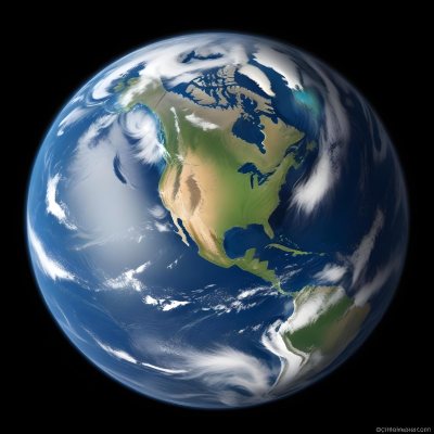 Planet Earth With Visible Continents Oceans And Cloud Formations Showcasing North America Prominently Set Against A Dark Space Background 17 1c60
