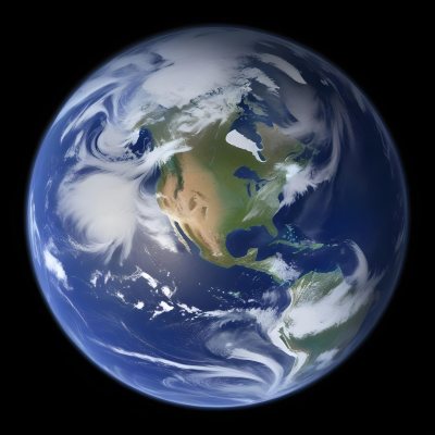 Planet Earth With Visible Continents Oceans And Cloud Formations Showcasing North America Prominently Set Against A Dark Space Background 2 A628