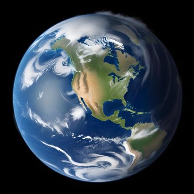 Planet Earth With Visible Continents Oceans And Cloud Formations Showcasing North America Prominently Set Against A Dark Space Background 27 C46a