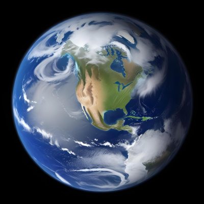 Planet Earth With Visible Continents Oceans And Cloud Formations Showcasing North America Prominently Set Against A Dark Space Background 28 E95b