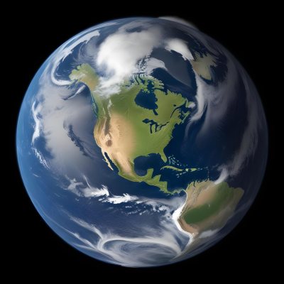 Planet Earth With Visible Continents Oceans And Cloud Formations Showcasing North America Prominently Set Against A Dark Space Background 3 Cbc2