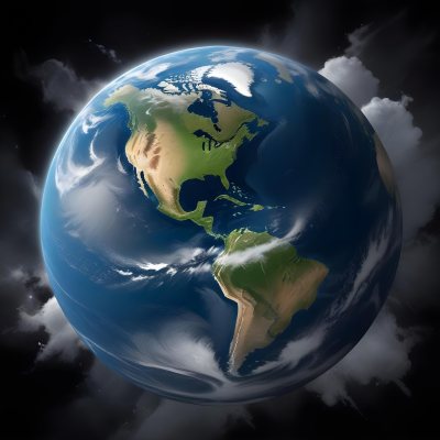 Planet Earth With Visible Continents Oceans And Cloud Formations Showcasing North America Prominently Set Against A Dark Space Background 9 4320