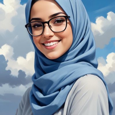 Digital Painting A Young Middle Eastern Woman