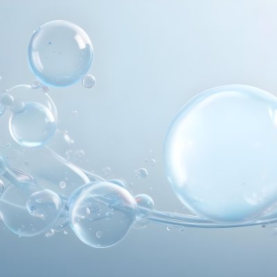 3d Model Bubbles With Molecules Inside Light Blue Background With Blurred Lights And Abstract Shapes Figure Octane Render Volumetric Highly Detailed Videogame Aesthetic 28 Af0b