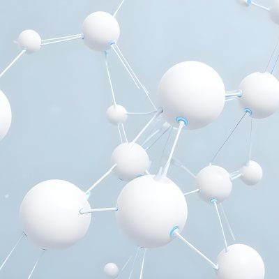 3d Model White Spheres Connected By Thin Rods Forming A Molecular Structure Soft Lighting Clean And Minimalist Design Scientific Visualization Abstract Representation Light Blue Background Figure Octane Render 4 513a