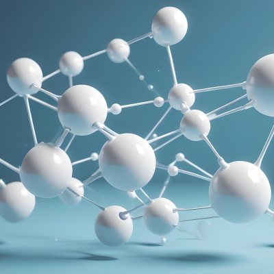 3d Model White Spheres Connected By Thin Rods Forming A Molecular Structure Soft Lighting Clean And Minimalist Design Scientific Visualization Abstract Representation Light Blue Background Figure Octane Render 9 A7f7