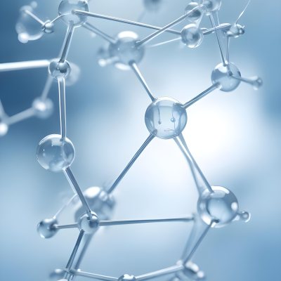 Molecular Structure With An Abstract Scientific Background Featuring Interconnected Molecules In Blue Tones 11 1dc2