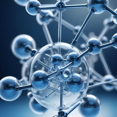Molecular Structure With An Abstract Scientific Background Featuring Interconnected Molecules In Blue Tones 2 Fcb7