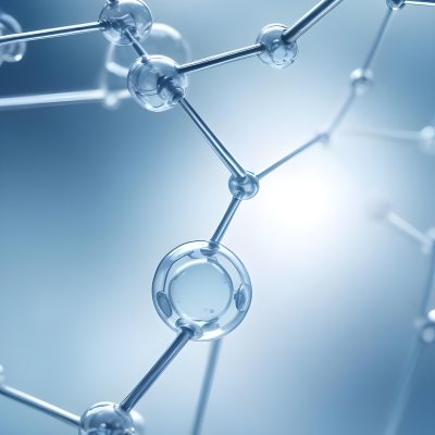 Molecular Structure With An Abstract Scientific Background Featuring Interconnected Molecules In Blue Tones 4 603d