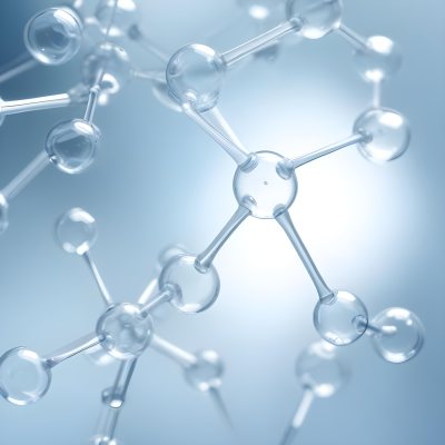 Molecular Structure With An Abstract Scientific Background Featuring Interconnected Molecules In Blue Tones 5 3be8