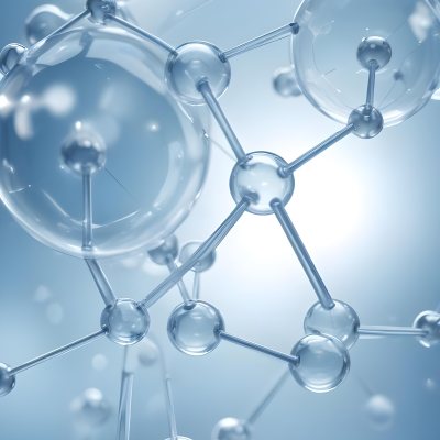 Molecular Structure With An Abstract Scientific Background Featuring Interconnected Molecules In Blue Tones 8 Ab72