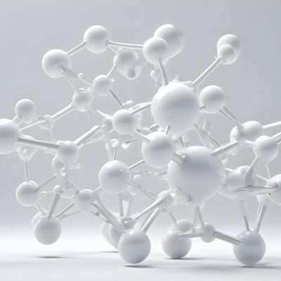 White Molecular Structure With Interconnected Spheres Minimalist Design Clean And Bright Aesthetic Scientific Visualization Abstract Representation Soft Lighting And A Blurred Background 20 437f