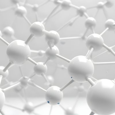 White Molecular Structure With Interconnected Spheres Minimalist Design Clean And Bright Aesthetic Scientific Visualization Abstract Representation Soft Lighting And A Blurred Background 3 0994