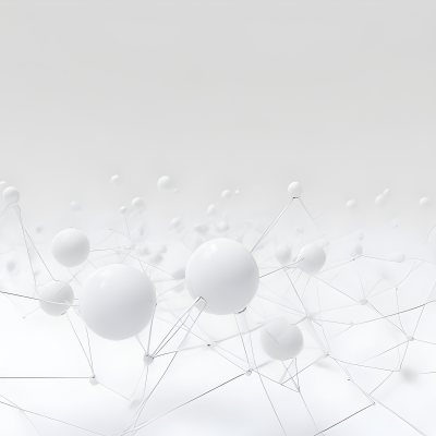 White Spheres Connected By Thin Lines Forming A Network Creating A Sense Of Interconnectedness Against A Soft Gradient Background Minimalist Design 11 491e