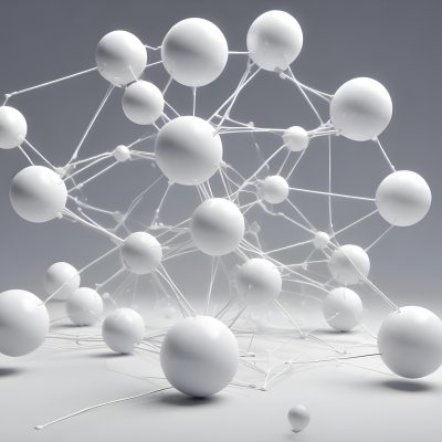 White Spheres Connected By Thin Lines Forming A Network Creating A Sense Of Interconnectedness Against A Soft Gradient Background Minimalist Design 2 E9f2