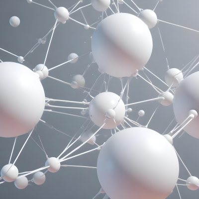 White Spheres Connected By Thin Lines Forming A Network Creating A Sense Of Interconnectedness Against A Soft Gradient Background Minimalist Design 28 F0db