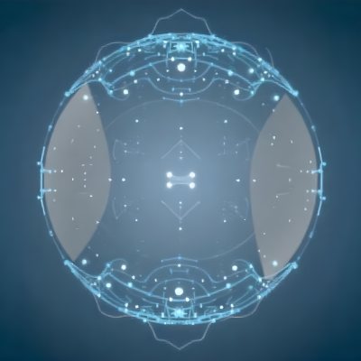 A Glowing Sphere With A Network Of Interconnected Lines And Dots Creating A Futuristic And Technological Aesthetic On A Dark Blue Background 26 35ec