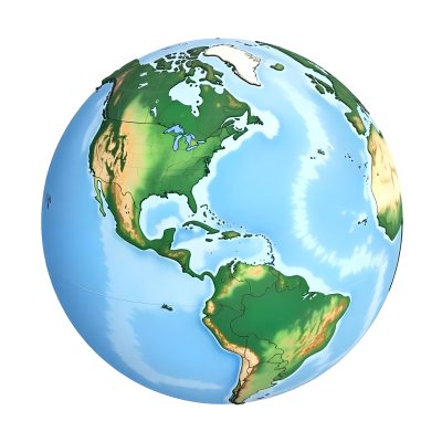 Watercolor Painting Of Planet Earth With Blue Continents And Green Oceans The Americas Are In The Center Isolated On White Background 31 80c8